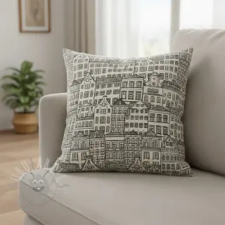 Sisustuskangas Linenlook Townhouse Fine Line