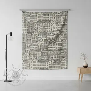 Sisustuskangas Linenlook Townhouse Fine Line