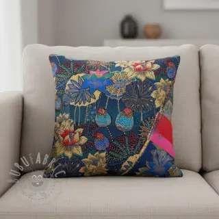 Sisustuskangas jacquard Opium allover bleu