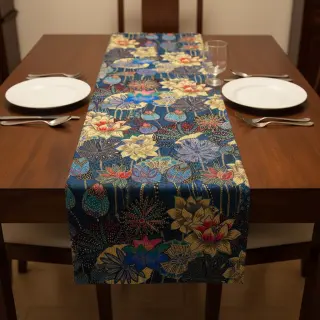 Dekoračná látka jacquard Opium allover bleu
