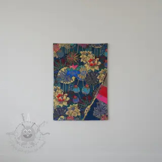 Sisustuskangas jacquard Opium allover bleu