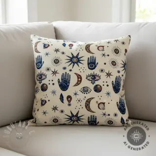 Sisustuskangas jacquard Namaste allover blanc