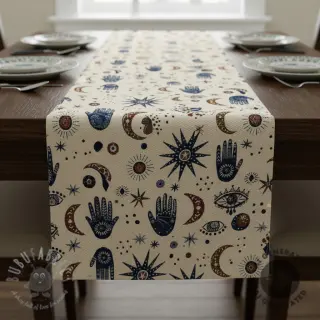 Sisustuskangas jacquard Namaste allover blanc