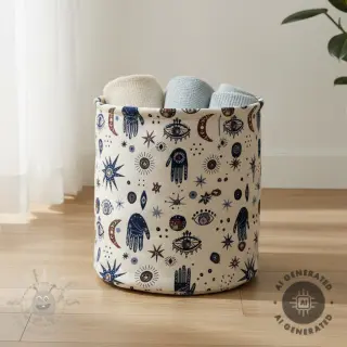 Sisustuskangas jacquard Namaste allover blanc