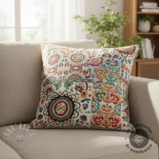 Sisustuskangas jacquard Ethnic multico
