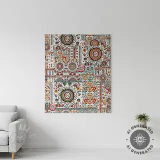 Sisustuskangas jacquard Ethnic multico
