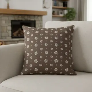 Dekoračná látka jacquard DOUBLE FACE Landhaus Edelweiss taupe