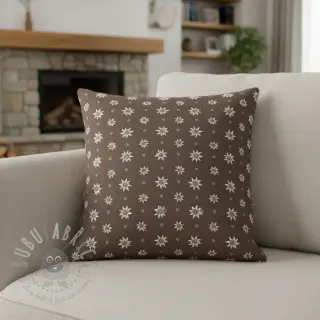 Sisustuskangas jacquard DOUBLE FACE Landhaus Edelweiss taupe