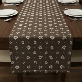 Dekoračná látka jacquard DOUBLE FACE Landhaus Edelweiss taupe