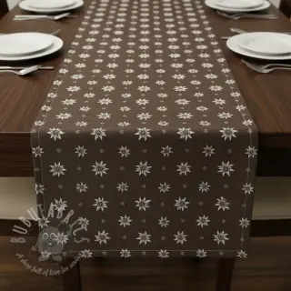 Sisustuskangas jacquard DOUBLE FACE Landhaus Edelweiss taupe