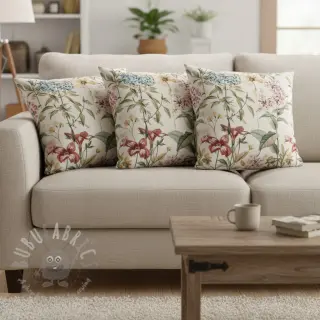 Sisustuskangas Linenlook premium Flower Dreamy Field digital print