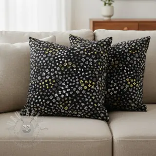 Sisustuskangas jacquard Flower Mix Sprinkle metallic deluxe