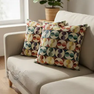 Sisustuskangas GOBELIN PREMIUM Graphic square circle