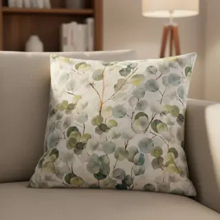 Dekoračná látka Linenlook Eucalyptus boho leaf digital print