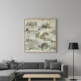 Sisustuskangas Winter landscape digital print