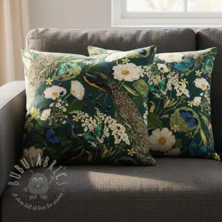 Sisustuskangas premium Peacock butterfly chique digital print