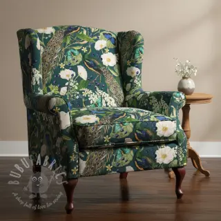 Sisustuskangas premium Peacock butterfly chique digital print