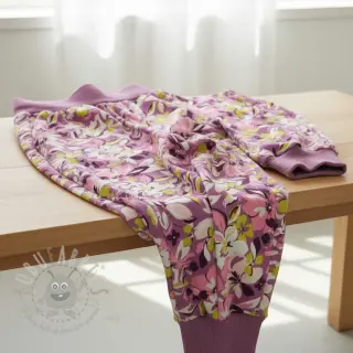 Collegekangas Bright flowers design pink lime