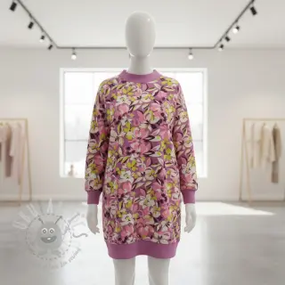 Collegekangas Bright flowers design pink lime