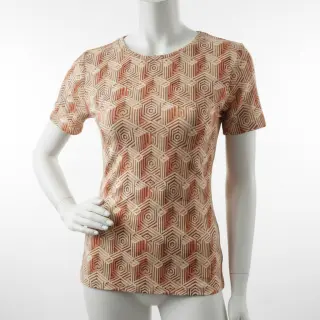 Úplet VISCOSE Structure beige digital print
