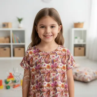 Neulos Paisley woody design Ja digital print