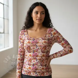 Neulos Paisley woody design Ja digital print
