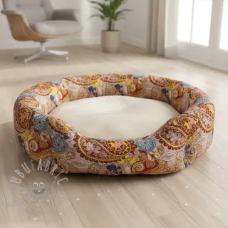 Tekoturkis Paisley digital print