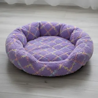 Umelá kožušina s tylom MULTI lilac