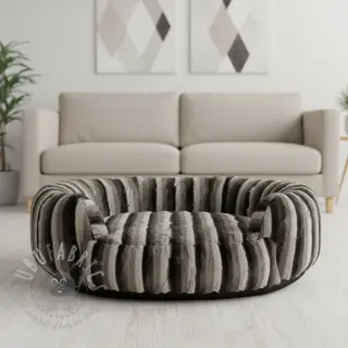 Tekoturkis Stripe dark brown