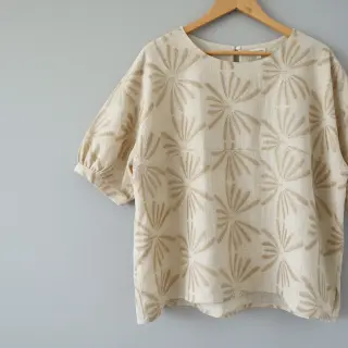 Viskóza s ľanom Desert flowers design A