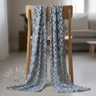 Viskoosi pellavalla Ivy Diamonds design Ja digital print
