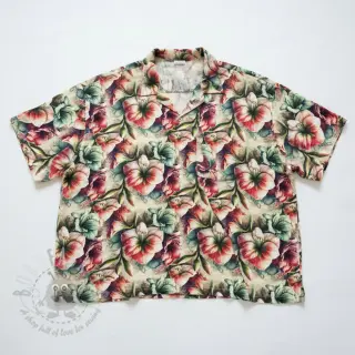 Viskoosi pellavalla Azalea design A digital print