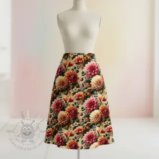 Viskoosi pellavalla Rosalie design A digital print
