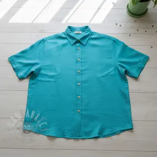 Viskoosi pellavalla PREMIUM ocean blue