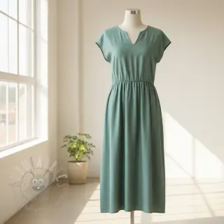 Viskoosi pellavalla PREMIUM dark old green
