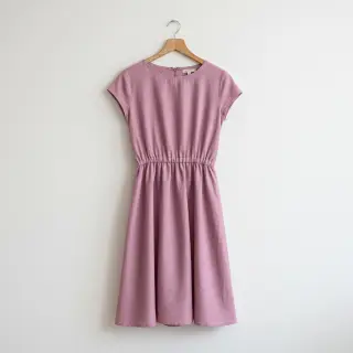 Viskóza s ľanom PREMIUM old pink