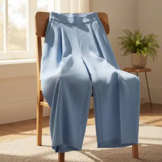 Viskóza s ľanom PREMIUM old blue