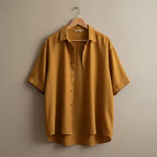 Viskóza s ľanom PREMIUM ochre