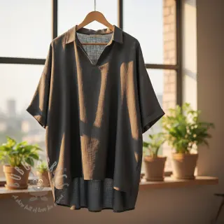Viskoosi pellavalla PREMIUM dark grey