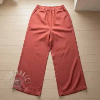 Viskoosi pellavalla PREMIUM dark coral