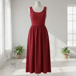 Viskoosi pellavalla PREMIUM dark red