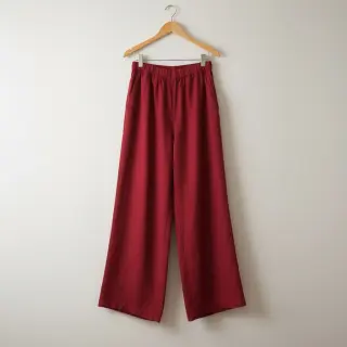 Viskóza s ľanom PREMIUM dark red