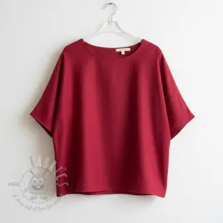 Viskoosi pellavalla PREMIUM dark red