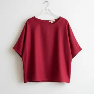 Viskóza s ľanom PREMIUM dark red
