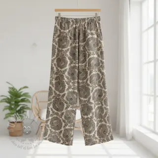 Viskóza s ľanom Lizzy flowy grey