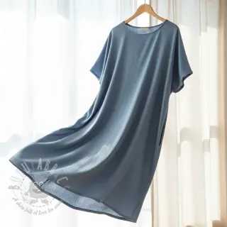 Viskoosi pellavalla CRINCLE blue shadow