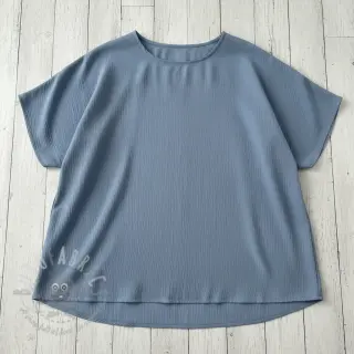 Viskoosi pellavalla CRINCLE blue shadow