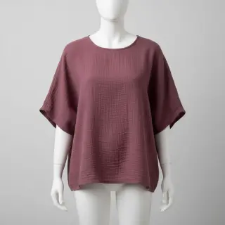 Viskóza s ľanom CRINCLE mulberry