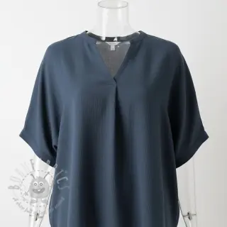 Viskoosi pellavalla CRINCLE navy