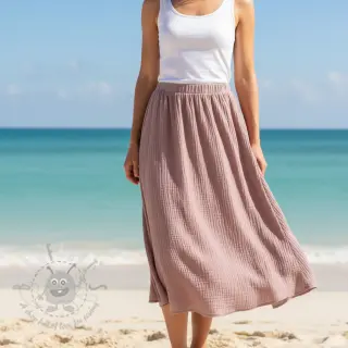 Viskoosi pellavalla CRINCLE old blush